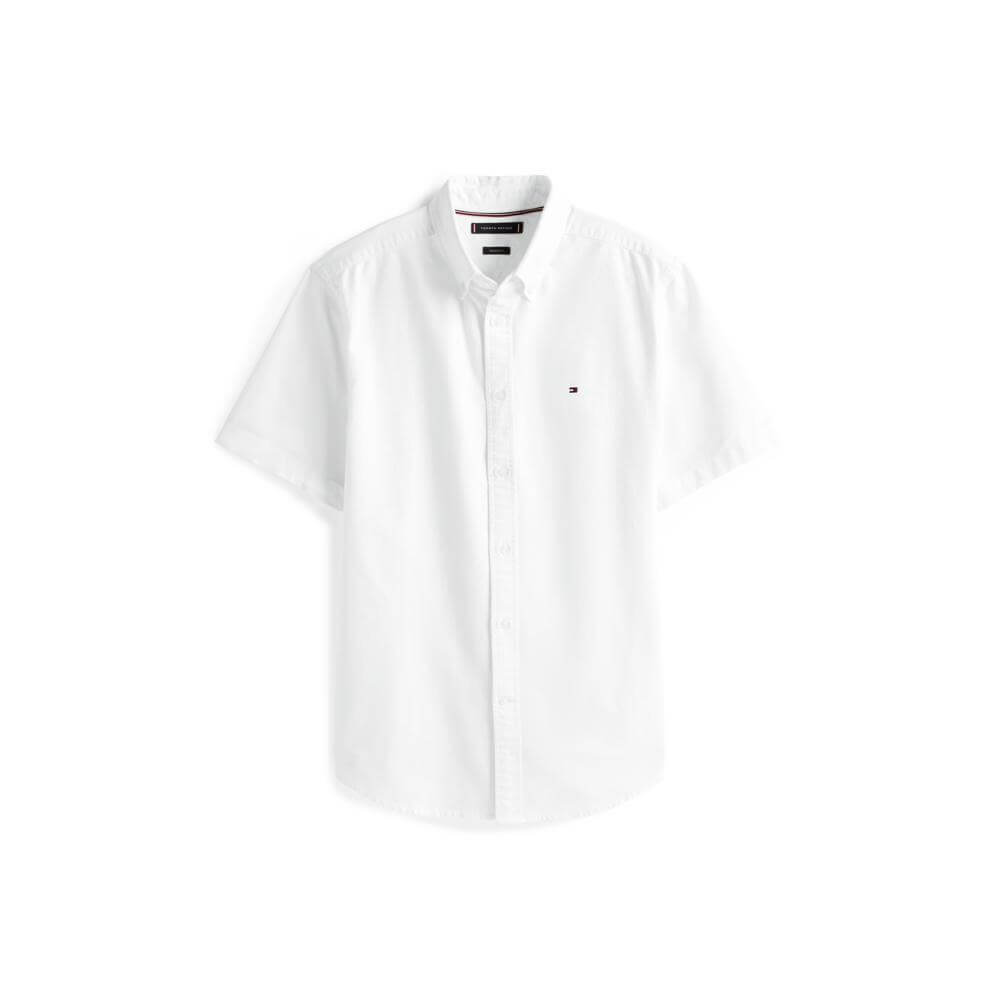 Tommy Hilfiger Relaxed Fit Short Sleeve White Oxford Shirt